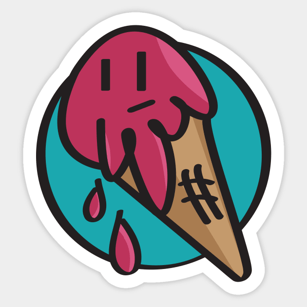 Melancoly Icecream Sticker by moose_cooletti